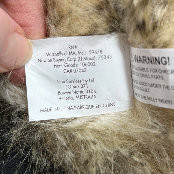 Realistic Sloth Body Warmer Marshalls 2023 Brown Tan Plush Animal - Picture 7 of 11